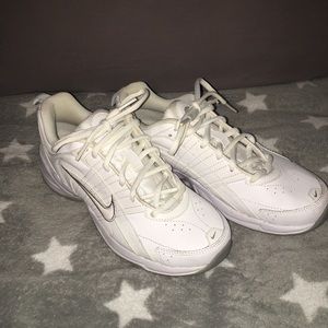 white Nike shoes